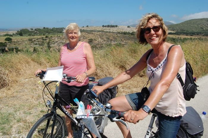Klanten op huurfiets Kefalonia