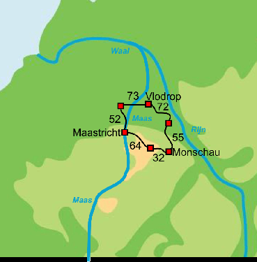 ev maas.png Fietskaart met overzicht fietsroutes fietsvakantie Maas