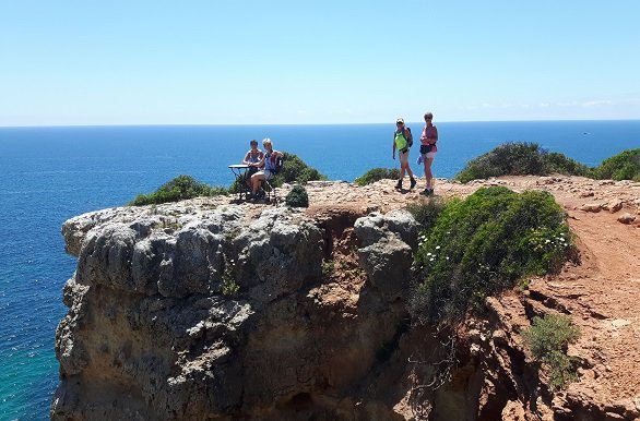 Algarve uitzicht op zee