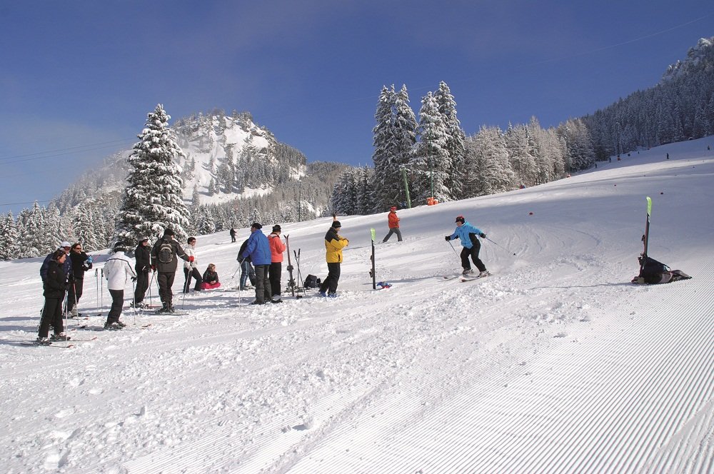 Berg met sneeuw  skier