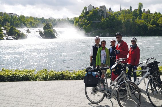 fietsers bij Schaffhausen
