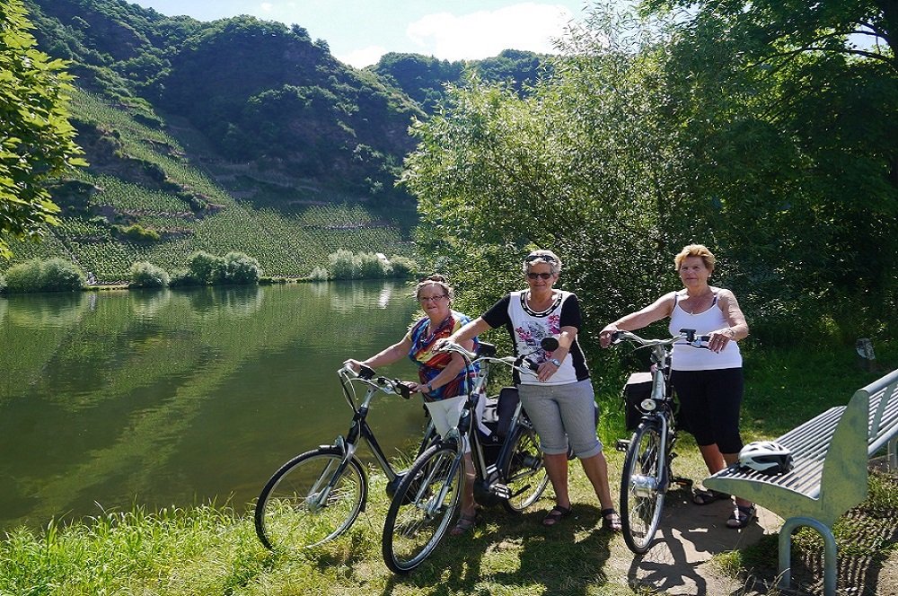 3 dames Moezel fietsvakantie