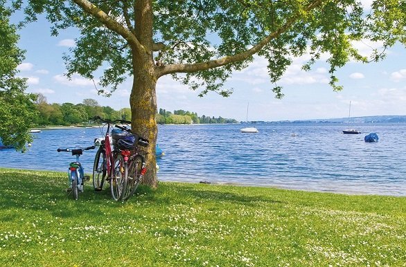 Idyllisch uitzicht tijdens de fietsvakantie Bodensee