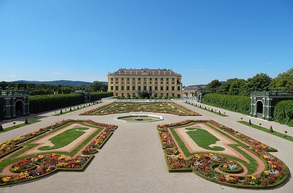 Tuin van paleis Schönbrunn