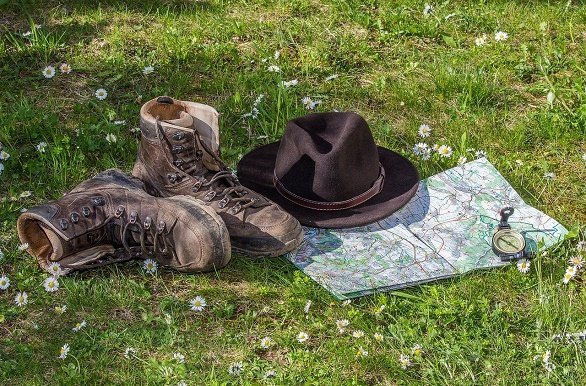 Wandelschoenen met kaart