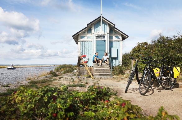  Op de fiets langs de Zweedse kant van het Kattegat