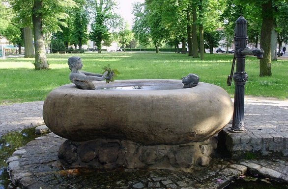 Rheinsberg Brunnen fietsen in Mecklenburg