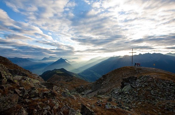 Overzicht bergen Pitztal zomer