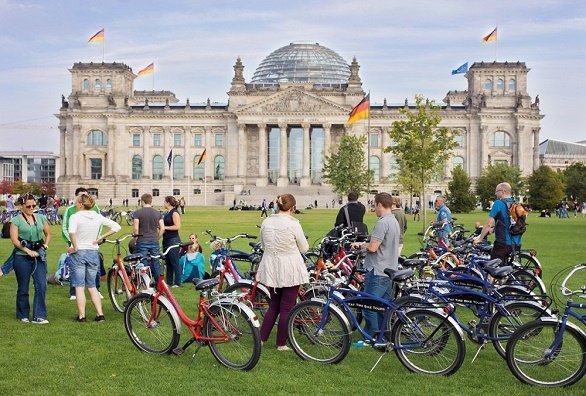 Berlijn met fietsers