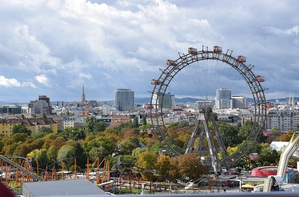 Wenen Reuzenrad met Prater