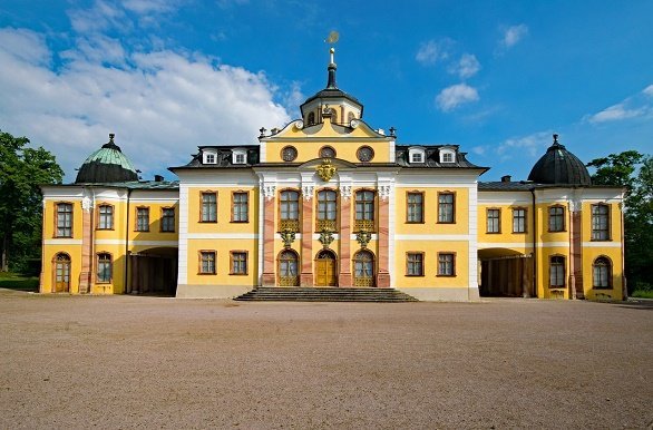 Fietsen door Thüringen kasteel Belvedere Weimar