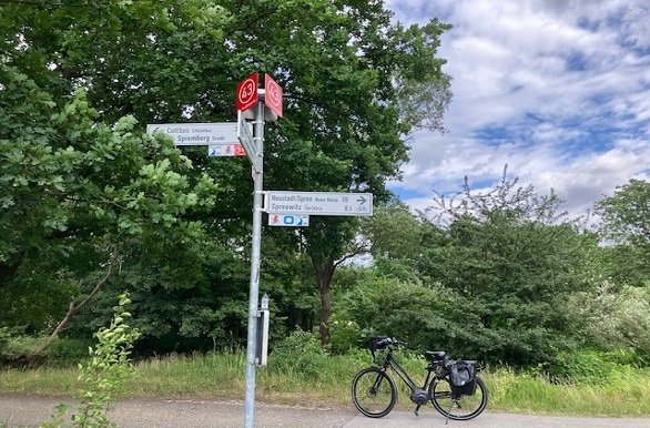 routebordjes in het Spreewald