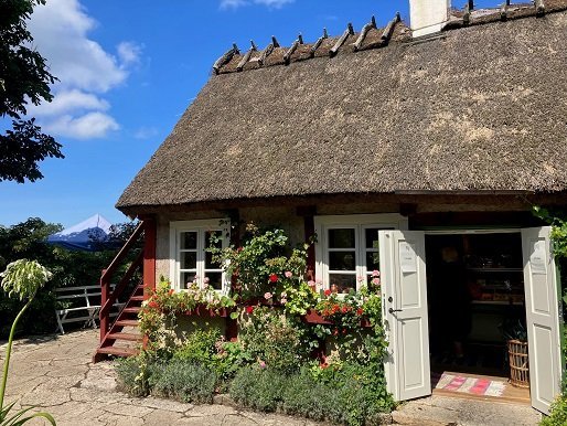 Huisje met bloemen Zweden