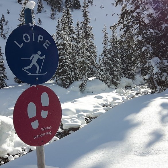 Loipe en wandel bord