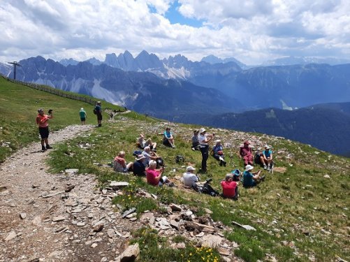 Plose groep wandelaars Plose groep wandelaars