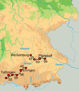 Fietskaartje Donau en Altmül