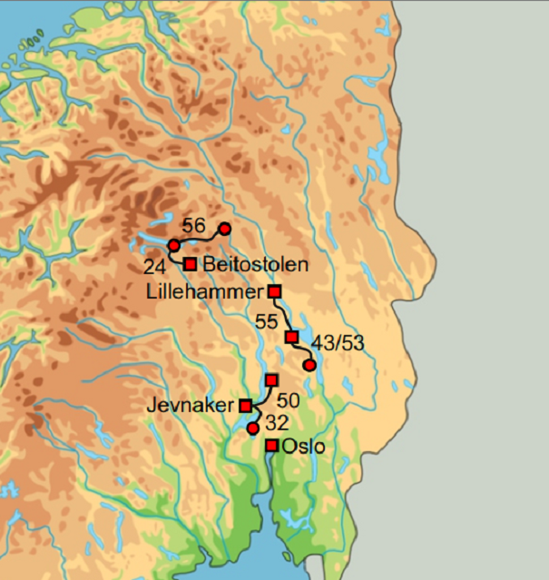 Fietskaartje Noorwegen