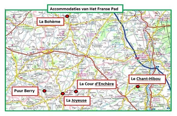 Accommodaties Franse Pad 2025
