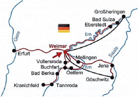 Fietskaartje Ilmtal en Saalerdagweg Donau Touristik