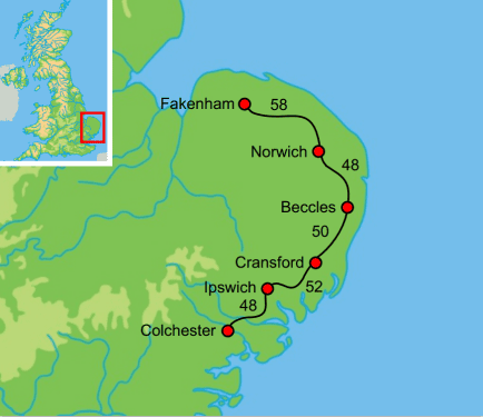 Engeland Fietskaart Engeland Fietskaart