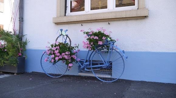 Fiets met bloemen