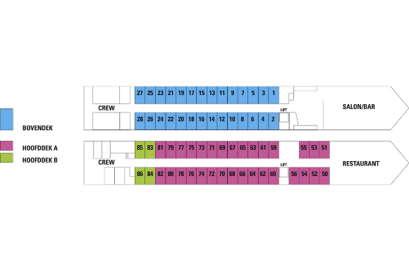 Dekkenplan MS Esmeralda