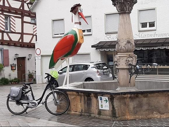 Riedlingen ooievaar en fiets